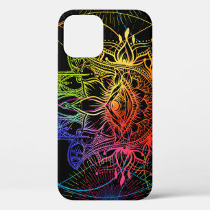 Ornate Hamsa: Handgezeichnetes Neonmuster. Case-Mate iPhone Hülle