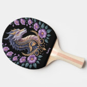 Ornate Lavender Dragon Personalized Tischtennis Schläger (Seitenansicht)