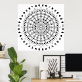 Ornate Layered Mandala with Leaf and Orb Details Poster (Heimbüro)
