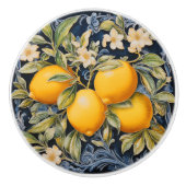 Ornate Lemons - Navy Ceramic Knob Keramikknauf (Vorderseite)
