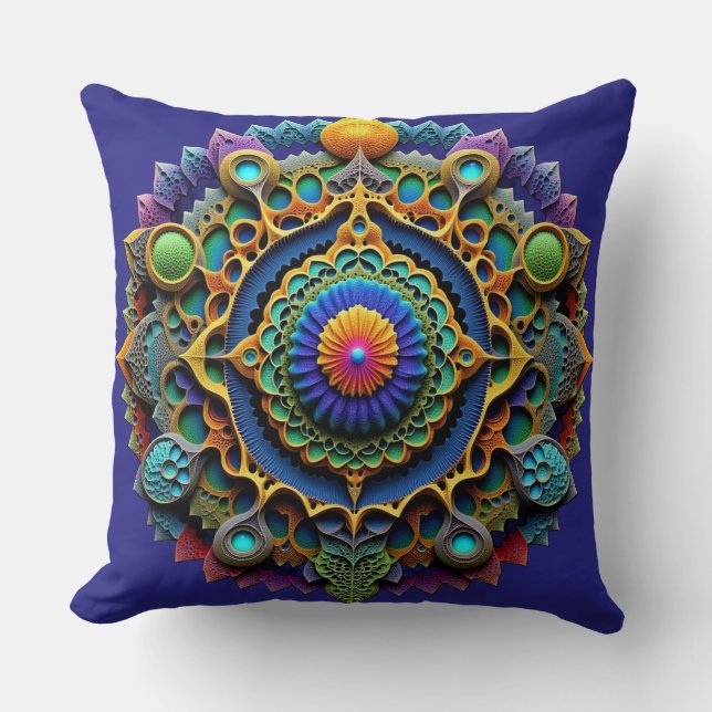 Ornate Mandala  Boho Decor Kissen (Vorderseite)