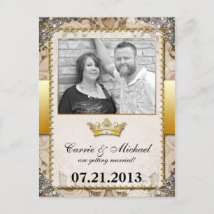 Ornate Märchen Hochzeitstermin Foto Postkarte