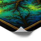 Ornate Metal Overlay Fractal Seamless Wallpaper Poster (Ecke)