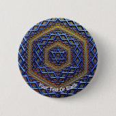 Ornate Metallic Magen David Button (Vorderseite)
