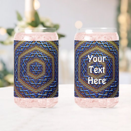 Ornate Metallic Magen David Dosenglas (Insitu (Hochzeit))