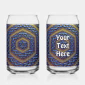 Ornate Metallic Magen David Dosenglas (Vorderseite)