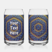 Ornate Metallic Magen David Dosenglas (Rückseite)