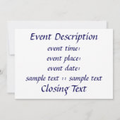 Ornate Metallic Magen David Einladung (Rückseite)