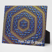 Ornate Metallic Magen David Fotoplatte (Seite)