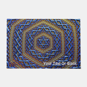 Ornate Metallic Magen David Fußmatte