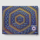 Ornate Metallic Magen David Gästebuch (Rückseite)