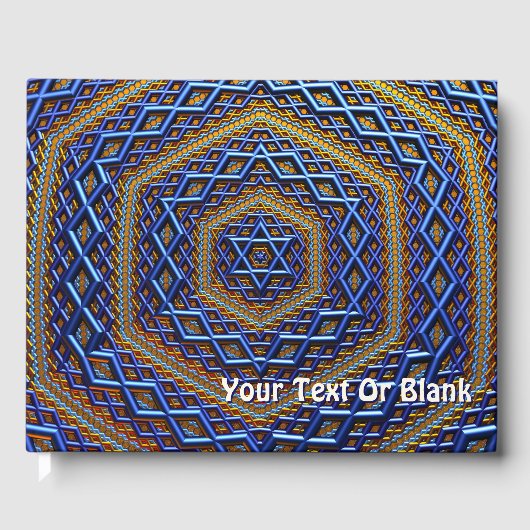 Ornate Metallic Magen David Gästebuch (Vorderseite)