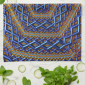 Ornate Metallic Magen David Geschirrtuch (Gefaltet)