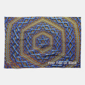 Ornate Metallic Magen David Geschirrtuch (Horizontal)
