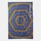 Ornate Metallic Magen David Geschirrtuch (Vertikal)