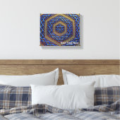 Ornate Metallic Magen David Leinwanddruck (Insitu (Schlafzimmer))