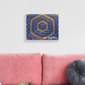 Ornate Metallic Magen David Leinwanddruck (Insitu (Wohnzimmer))
