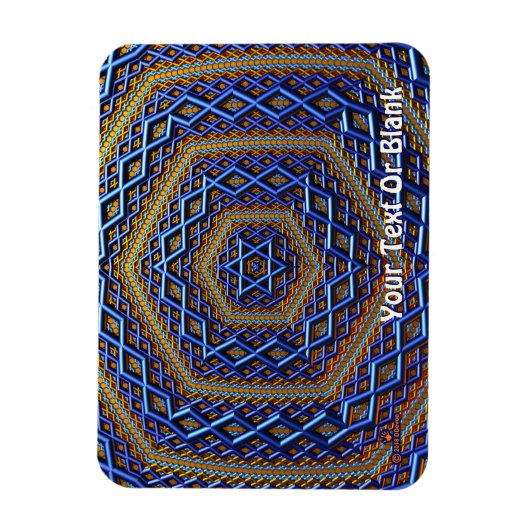 Ornate Metallic Magen David Magnet (Vertikal)