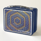 Ornate Metallic Magen David Metall Brotdose (Rückseite)