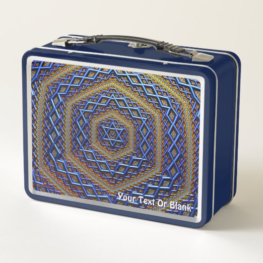 Ornate Metallic Magen David Metall Brotdose (Rückseite)