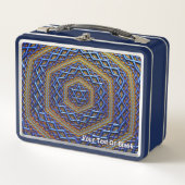 Ornate Metallic Magen David Metall Brotdose (Vorderseite)