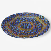 Ornate Metallic Magen David Pappteller (Schrägansicht)