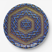 Ornate Metallic Magen David Pappteller (Vorderseite)