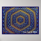 Ornate Metallic Magen David Poster (Vorne)