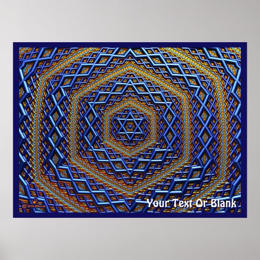 Ornate Metallic Magen David Poster (Vorne)