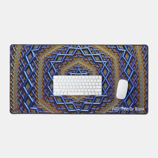 Ornate Metallic Magen David Schreibtischunterlage (Tastatur & Maus)