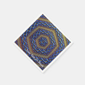 Ornate Metallic Magen David Serviette (Ecke)