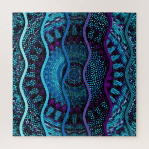 Ornate Mosaik: Reliefwellen-Textur. Puzzle