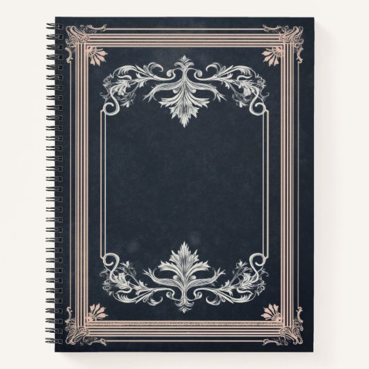 Ornate Noir Rahmen — Anpassbar Notizblock (Vorderseite)