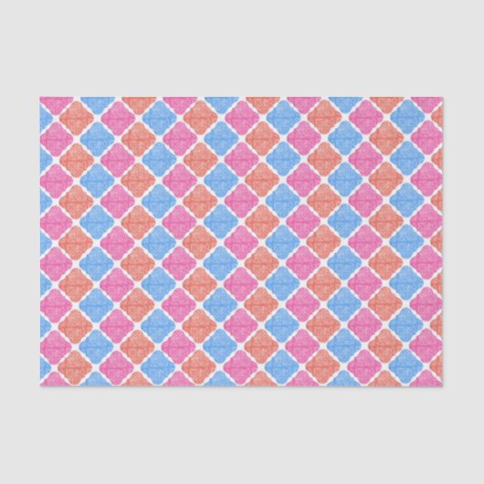 Ornate Patchwork Diamonds Pattern Seidenpapier (Vorderseite)