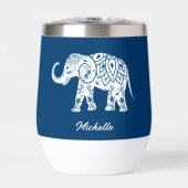 Ornate Patterned Blue Elephant Personalised (Vorderseite)