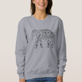 Ornate Patterned Elephant Sweatshirt (Vorderseite)