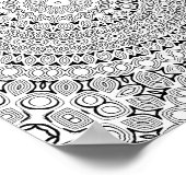 Ornate Petal Rings Coloring Page Pattern Design Poster (Ecke)