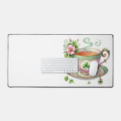 ORNATE PINK & GREEN TEA CUP & SHAMROCK SCHREIBTISCHUNTERLAGE (Tastatur & Maus)