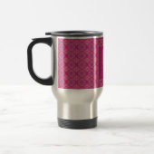 Ornate Pink Purple Geometric Pattern Personalised Reisebecher (Links)