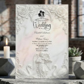Ornate Rococo Cherub & Swan Fairytale Wedding  Einladung
