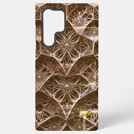 Ornate Rose Gold & Bronze Art Deco Fractal Samsung Galaxy Hülle (Rückseite)