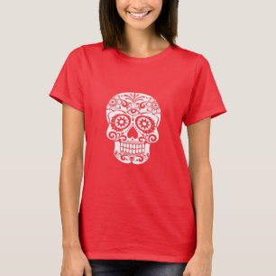 Ornate Schädelkunst T-Shirt