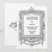 Ornate Victorian Era Scroll Frame Border Wedding Einladung (Vorne/Hinten)