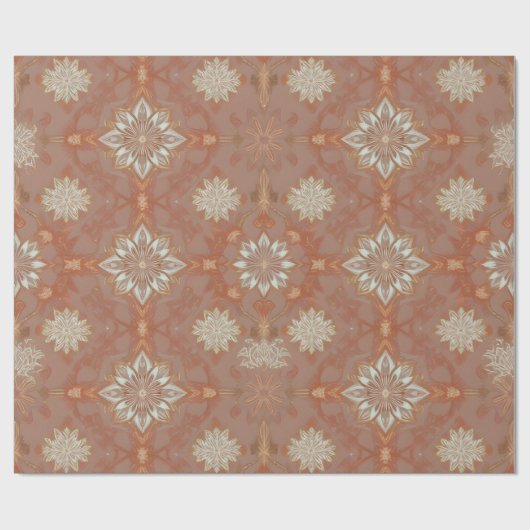 Ornate Winter Heirloom Christmas Pattern Wrapping  Geschenkpapier (Flach)