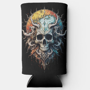 Ornater Kosmischer Totenkopf Gothic Barock Mandala Selters Dosenkühler