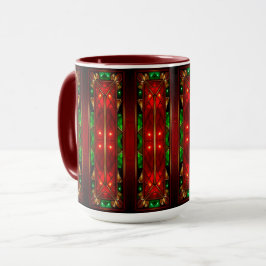 Ornates Buntglas-Muster-Feiertags-Tasse Tasse
