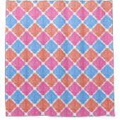 Ornates Diamant-Patchworkmuster Duschvorhang (Vorderseite)
