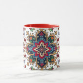 Ornates geometrisches Blumenmuster Tasse (Zentrum)