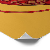 Ornates rotes Herz Poster (Ecke)