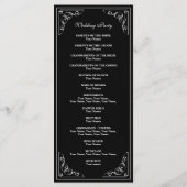 Ornates vintage Hochzeitszeremonie-Programm mit Ra Programm (Rückseite)